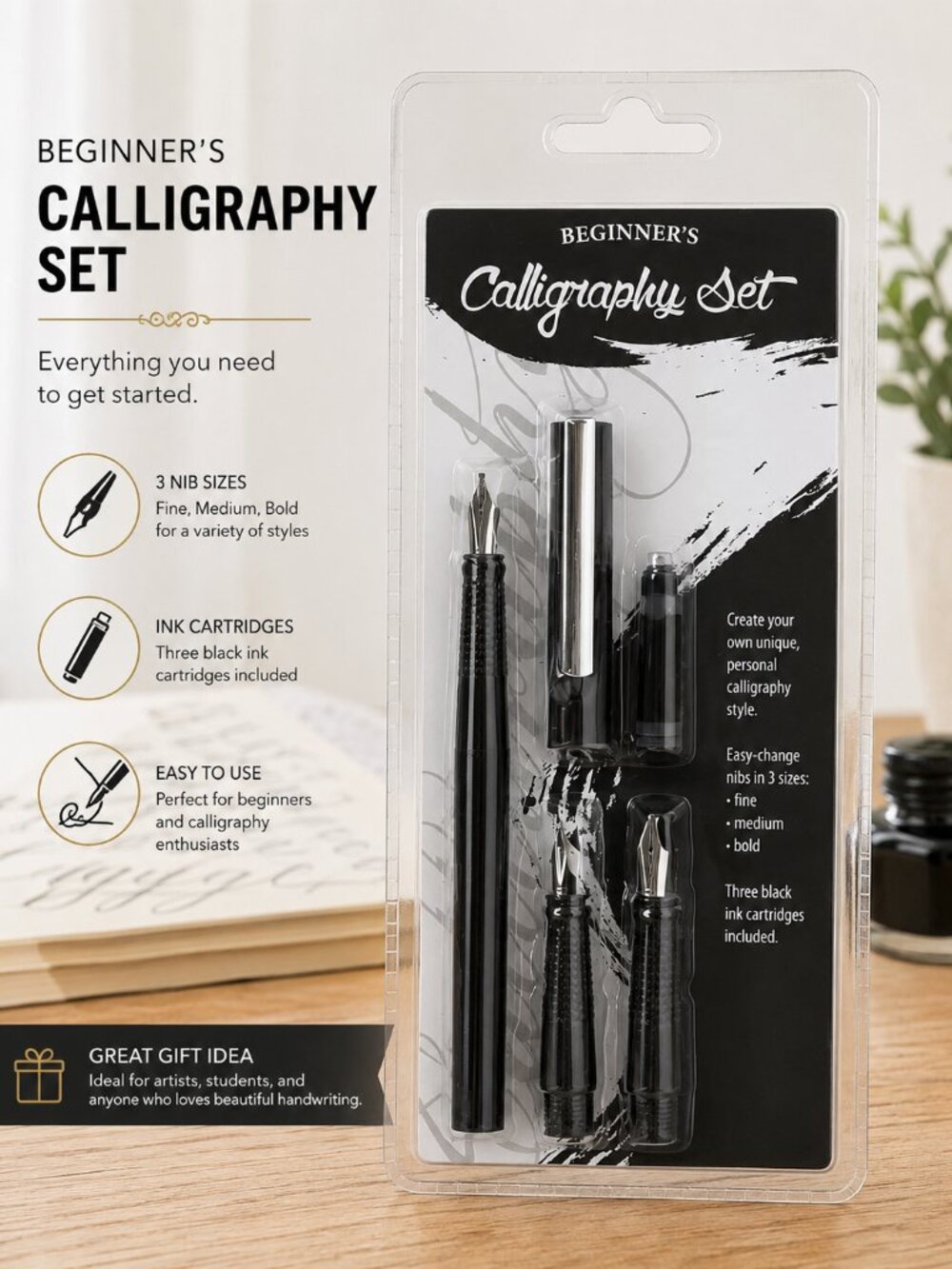 Leisure Arts Beginner's Calligraphy Set – Complete Starter Kit